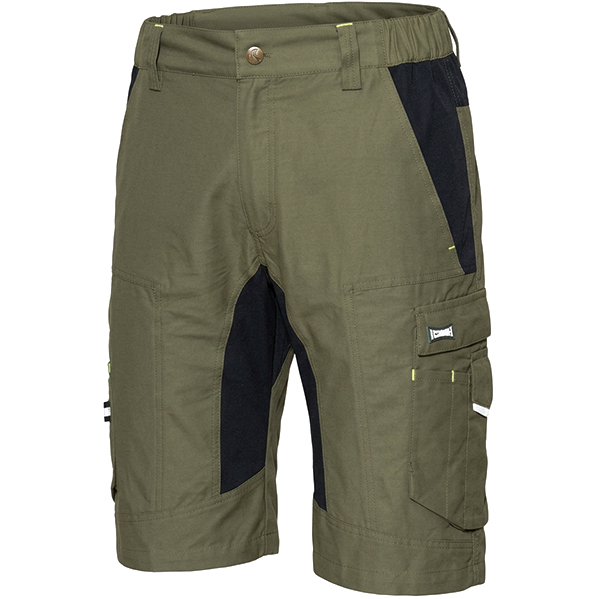 Issa Bermuda da Lavoro FLEXARD Multitasche Colore VERDE/NERO - ISSA LINE